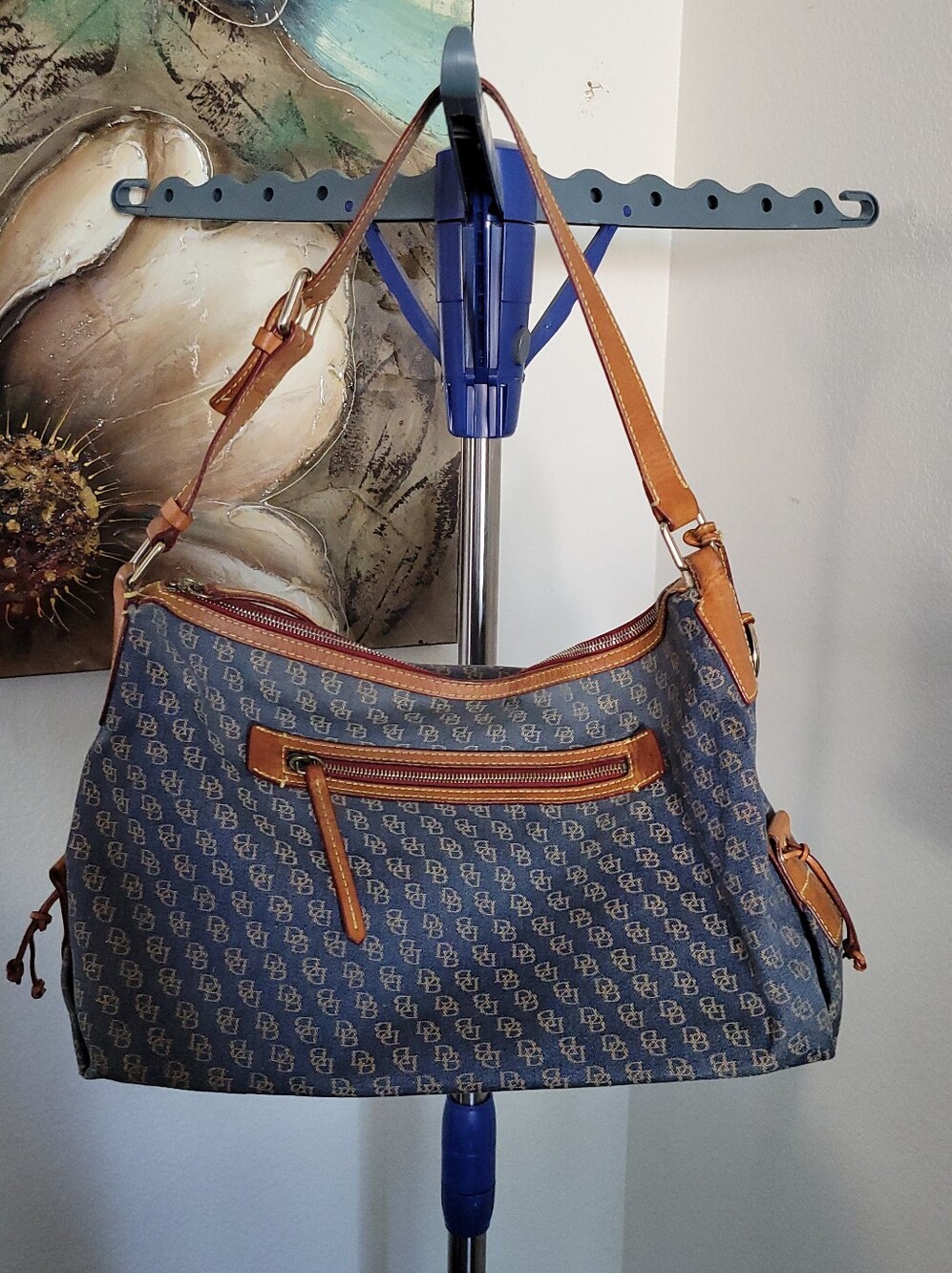 Dooney & Bourke Blue Denim monogram shoulder bag